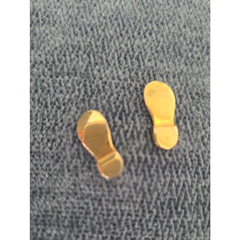 Vtg Avon Gold-Tone Set Of Spirited Steps Shoe Sole Lapel Pins